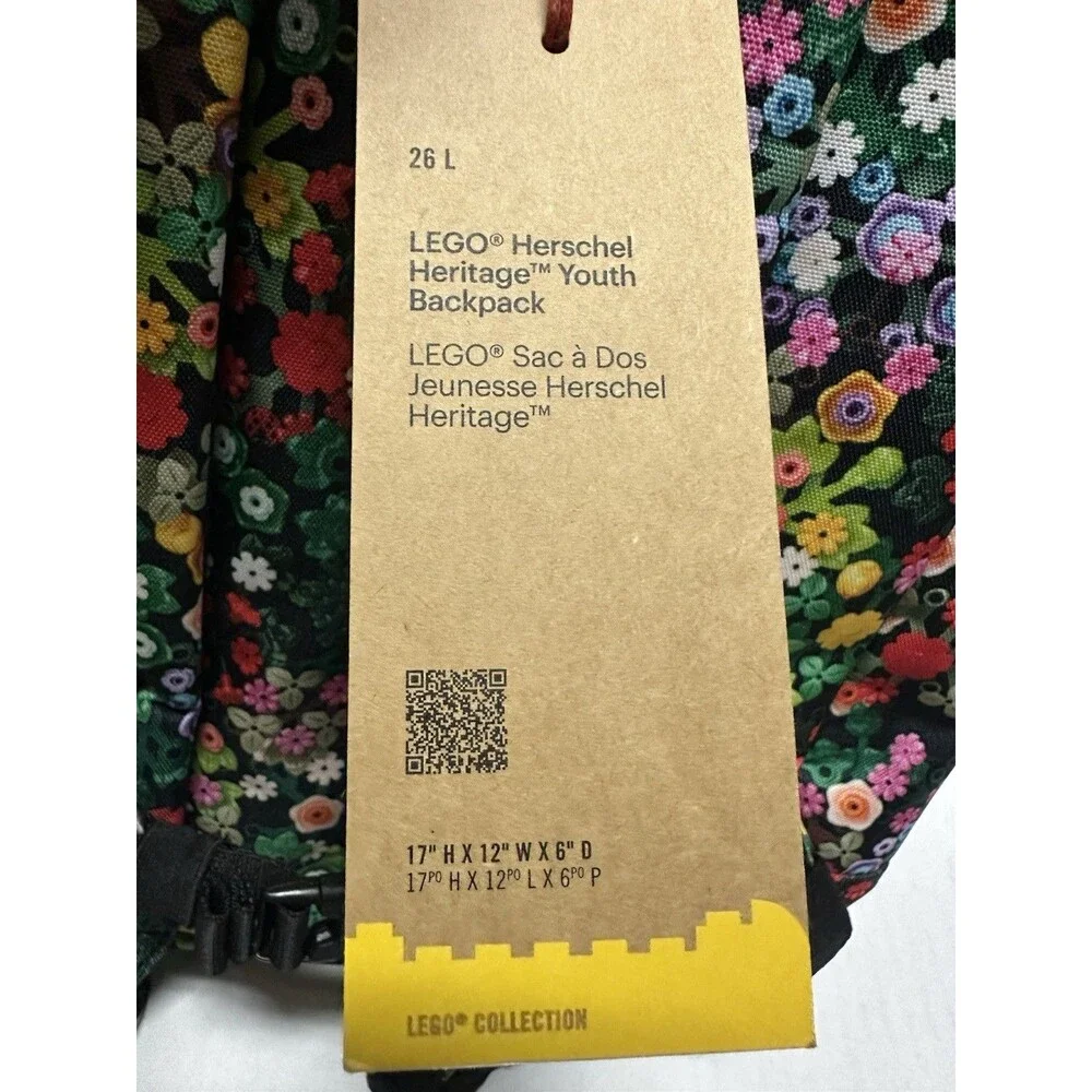NEW LEGO x Herschel Youth Backpack 26L Scavenger Hunt Meadow Laptop Sleeve - Picture 9 of 11